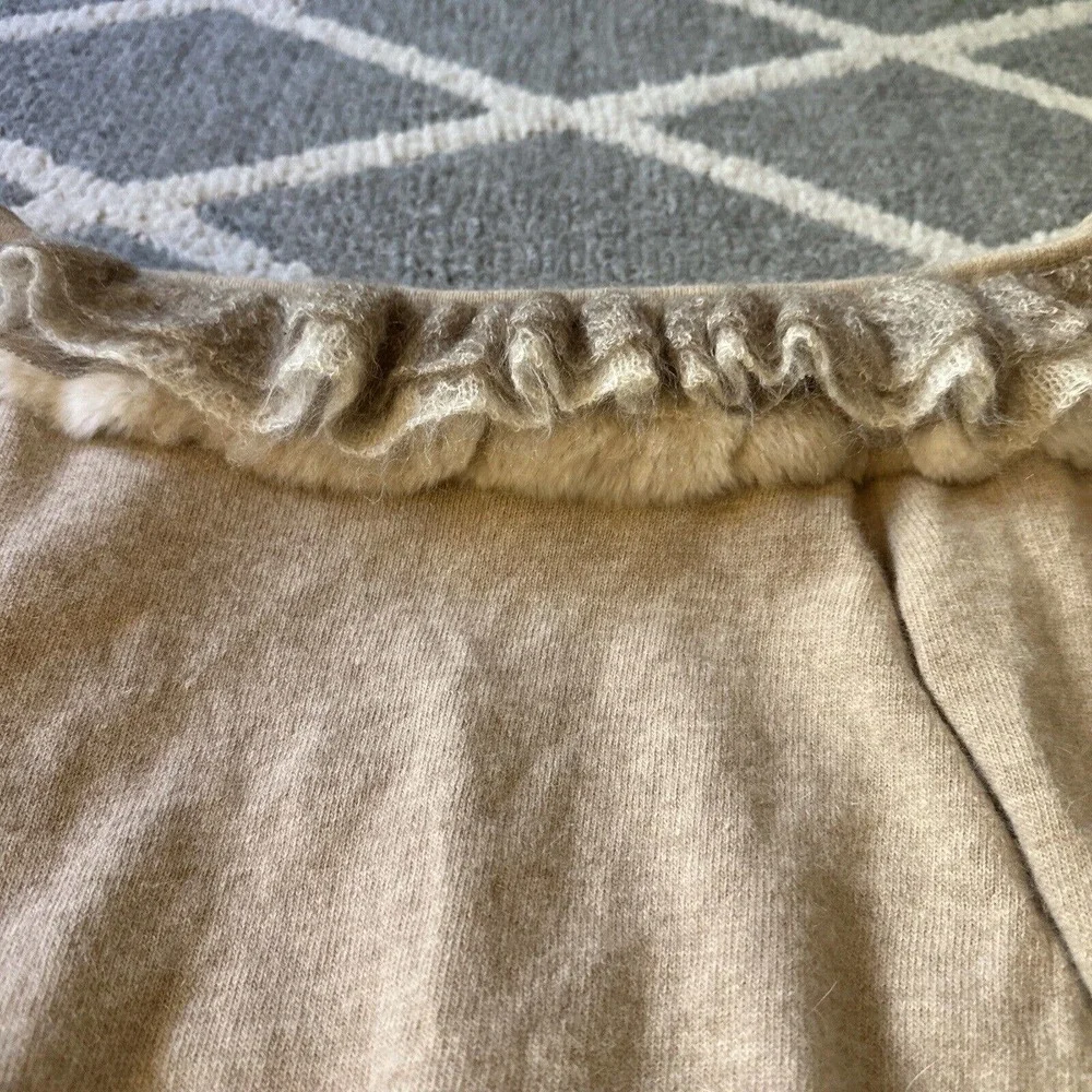 RARE Frankie‎ Morello Milan Woman's Ruffled Pullover Wool Blend Sweater XS